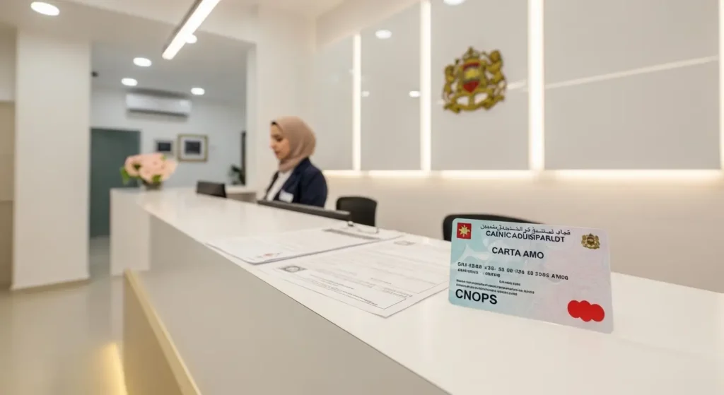 Clinique privée au Maroc avec documents d'assurance maladie AMO pour remboursement opération du genou